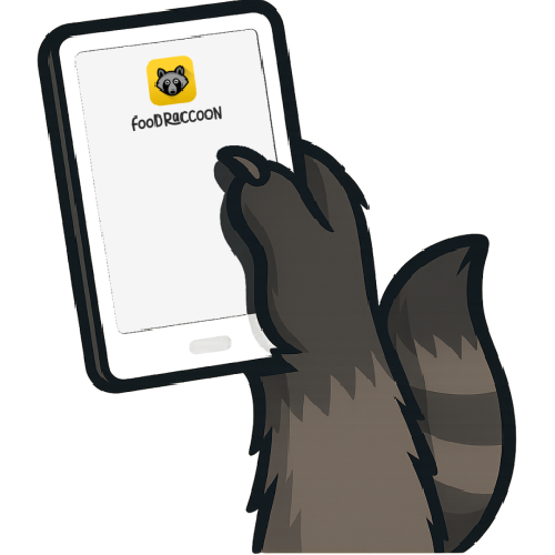 Lade dir die kostenlose FoodRaccoon App herunter.